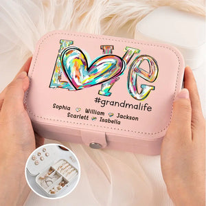 Grandmas Are Moms With Lots Of Frosting - Family Personalized Custom Jewelry Case - Gift For Mom, Grandma