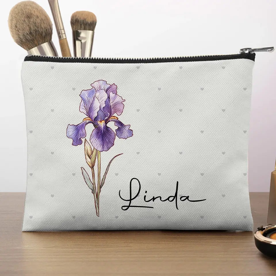 Petals Unfurl When The Time Is Precisely Right - Bestie Personalized Custom Cosmetic Bag - Wedding Gift, Bridesmaid Gift For Best Friends, BFF, Sisters