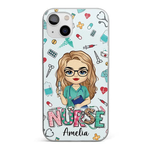 From Caring Comes Courage - Nurse Personalized Custom Clear Phone Case - Appreciation, Thank You Gift, Nurse Life, Doctor Life