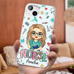 From Caring Comes Courage - Nurse Personalized Custom Clear Phone Case - Appreciation, Thank You Gift, Nurse Life, Doctor Life