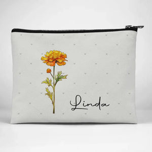 Petals Unfurl When The Time Is Precisely Right - Bestie Personalized Custom Cosmetic Bag - Wedding Gift, Bridesmaid Gift For Best Friends, BFF, Sisters