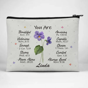 Each Bud Bursts Forth In Its Fated Glory - Bestie Personalized Custom Cosmetic Bag - Wedding Gift, Bridesmaid Gift For Best Friends, BFF, Sisters