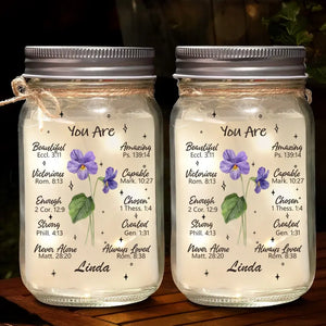 You Are Always Loved - Bestie Personalized Custom Mason Jar Light - Gift For Best Friends, BFF, Sisters