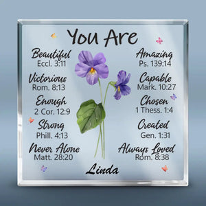 Celebrate The Sisterhood With This Special Gift - Bestie Personalized Custom Square Shaped Acrylic Plaque - Wedding Gift, Bridesmaid Gift For Best Friends, BFF, Sisters