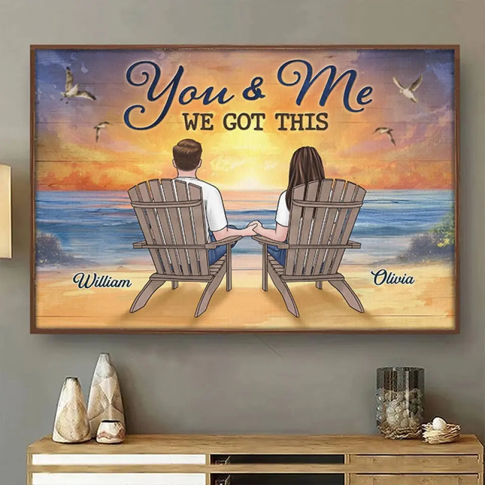 Love Grows Stronger With A Loyal Dog By Your Side - Dog Personalized Custom Horizontal Poster - Gift For Couples, Pet Owners, Pet Lovers