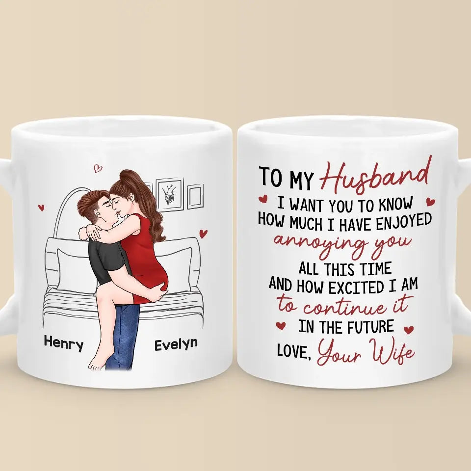 With You, I Can Be Myself - Couple Personalized Custom Mug - Gift For Husband Wife, Anniversary