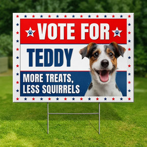 Custom Photo Vote For Furry Friend - Dog & Cat Personalized Custom Yard Sign - Gift For Pet Owners, Pet Lovers