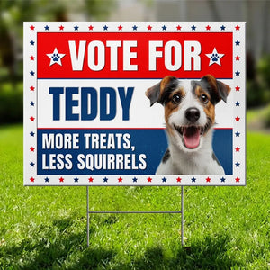 Custom Photo Vote For Furry Friend - Dog & Cat Personalized Custom Yard Sign - Gift For Pet Owners, Pet Lovers