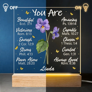 A Perennial Bloom - Bestie Personalized Custom Shaped 3D LED Light - Gift For Best Friends, BFF, Sisters