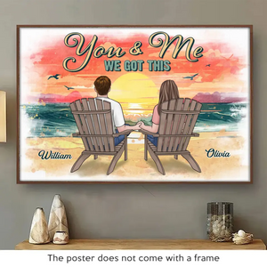 Our Love Story Includes A Furry Chapter - Dog Personalized Custom Horizontal Poster - Gift For Couples, Pet Owners, Pet Lovers