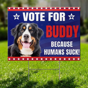 Custom Photo Vote For Pawsitively Adorable Candidate - Dog & Cat Personalized Custom Yard Sign - Gift For Pet Owners, Pet Lovers