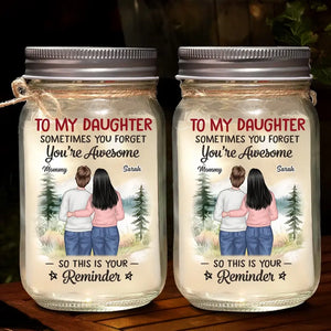 I Hope You Believe In Yourself As Much As I Believe In You - Family Personalized Custom Mason Jar Light - Gift For Mom, Daughter