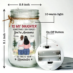 I Hope You Believe In Yourself As Much As I Believe In You - Family Personalized Custom Mason Jar Light - Gift For Mom, Daughter