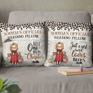 Just A Girl Who Loves Book - Personalized Custom Pocket Pillow - Gift For Book Lovers