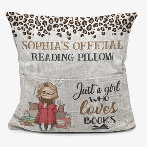 Just A Girl Who Loves Book - Personalized Custom Pocket Pillow - Gift For Book Lovers