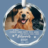 Custom Photo Forerver In My Heart - Memorial Personalized Custom Circle Glass Ornament - Sympathy Gift For Pet Owners, Pet Lovers