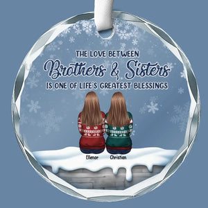 One Of Life's Greatest Blessings - Family Personalized Custom Circle Glass Ornament - Christmas Gift For Family Members