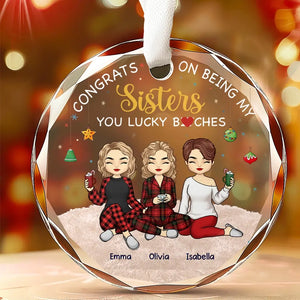 Every Season Is Our Season - Bestie Personalized Custom Circle Glass Ornament - Christmas Gift For Best Friends, BFF, Sisters