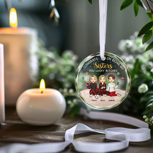 Every Season Is Our Season - Bestie Personalized Custom Circle Glass Ornament - Christmas Gift For Best Friends, BFF, Sisters