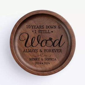 Together With You Is My Favorite Place To Be - Couple Personalized Custom Wooden Jewelry Dish - Gift For Husband Wife, Anniversary