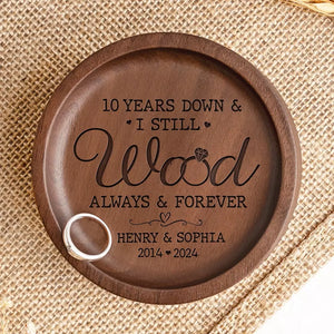 Together With You Is My Favorite Place To Be - Couple Personalized Custom Wooden Jewelry Dish - Gift For Husband Wife, Anniversary