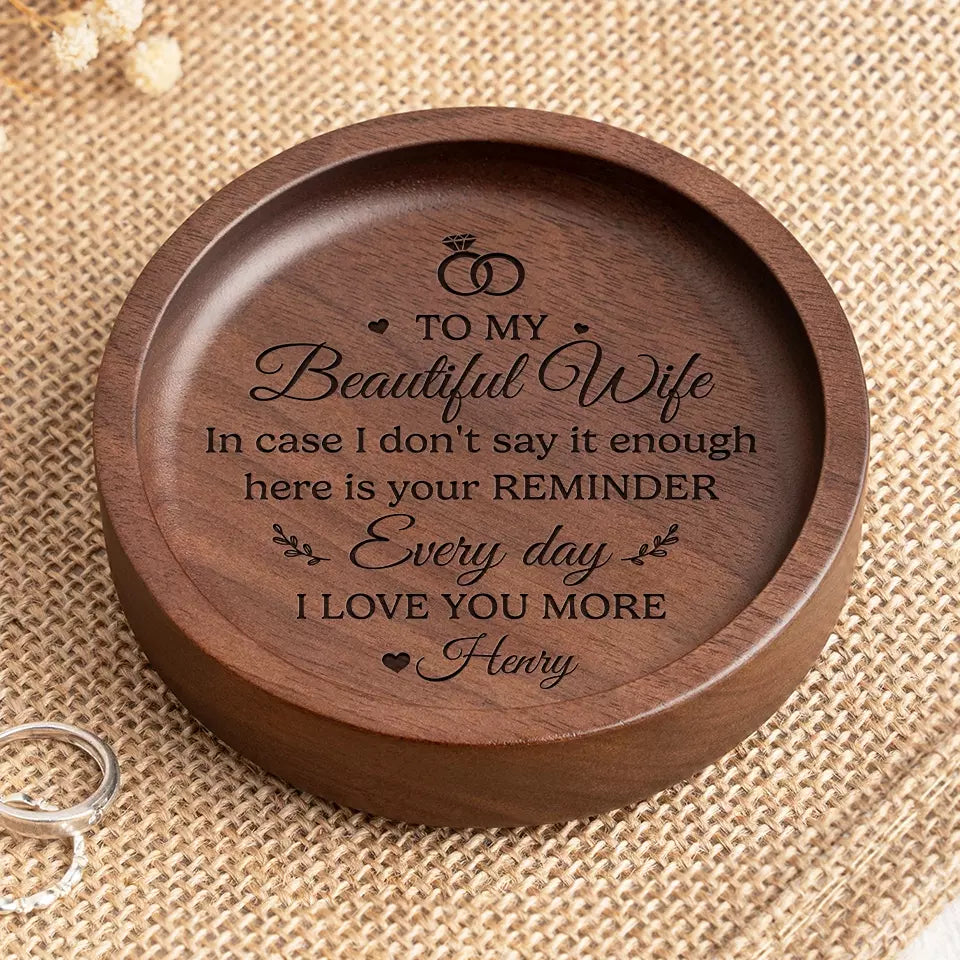 All You Need Is Love - Couple Personalized Custom Wooden Jewelry Dish - Gift For Husband Wife, Anniversary