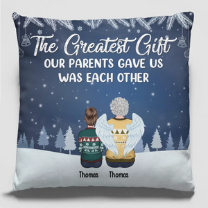 Happiness Is Being Surrounded By Family - Family Personalized Custom Pillow - Christmas Gift For Family Members