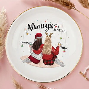 True Friends Are Like Diamonds - Bestie Personalized Custom Jewelry Dish - Christmas Gift For Best Friends, BFF, Sisters