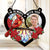 Custom Photo I’m Right Here, In Your Heart - Memorial Personalized Window Hanging Suncatcher - Sympathy Gift For Family Members