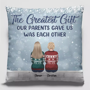 There’s Snow Place Like Home - Family Personalized Custom Pillow - Christmas Gift For Family Members