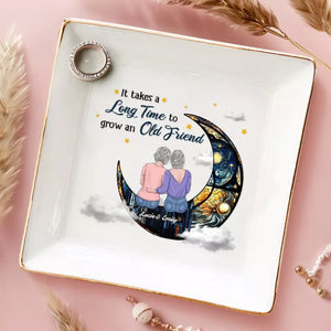 Good Friends Are Like Stars, They're Always There When You Need Them - Bestie Personalized Custom Jewelry Dish - Gift For Best Friends, BFF, Sisters