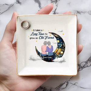 Good Friends Are Like Stars, They're Always There When You Need Them - Bestie Personalized Custom Jewelry Dish - Gift For Best Friends, BFF, Sisters