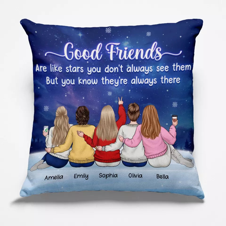 A Good Friend Is Like A Four-Leaf Clover, Hard To Find And Lucky To Have - Bestie Personalized Custom Pillow - Christmas Gift For Best Friends, BFF, Sisters