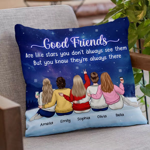 A Good Friend Is Like A Four-Leaf Clover, Hard To Find And Lucky To Have - Bestie Personalized Custom Pillow - Christmas Gift For Best Friends, BFF, Sisters