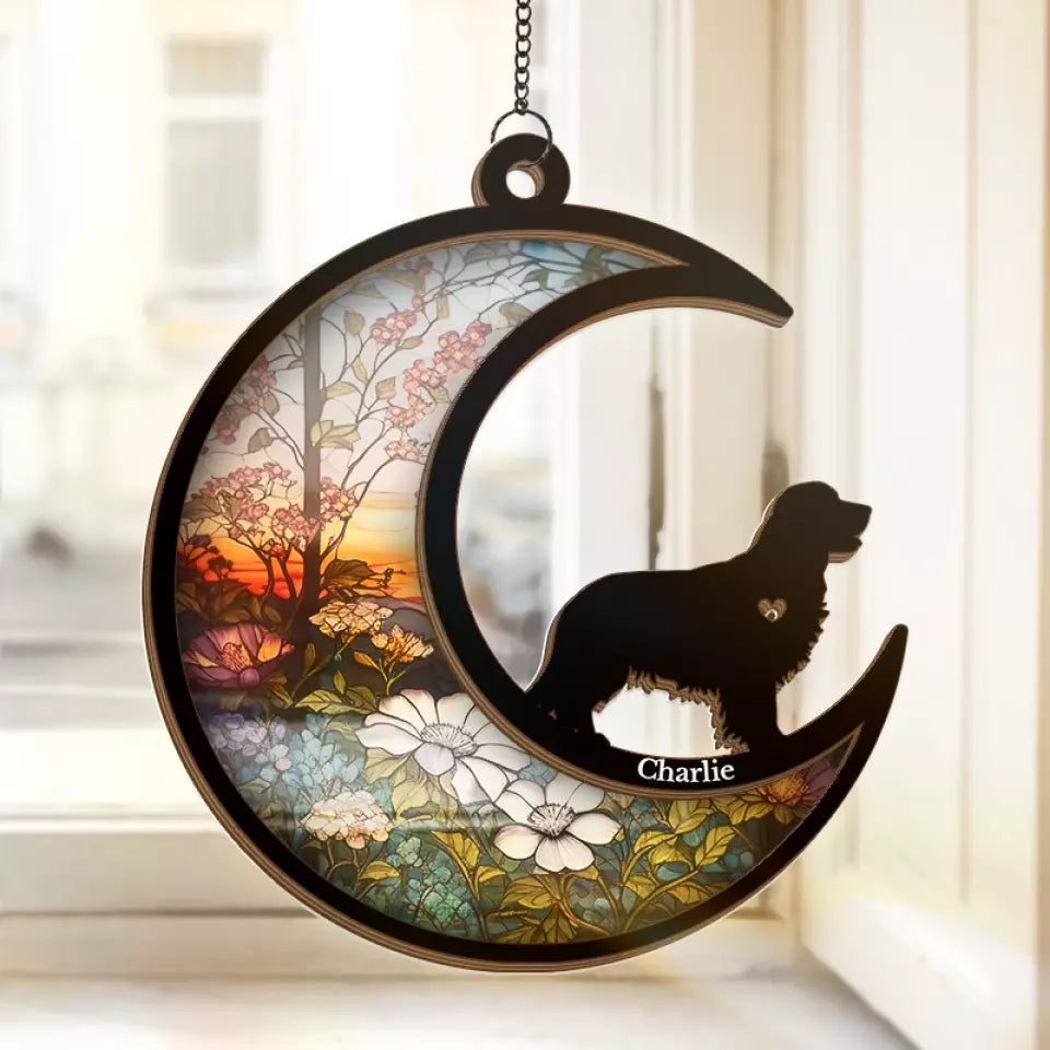 Don’t Cry Because It Is Over - Memorial Personalized Window Hanging Suncatcher - Sympathy Gift For Pet Owners, Pet Lovers