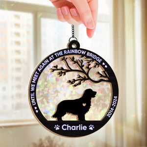 Dogs And Angels Are Not Very Far Apart - Memorial Personalized Window Hanging Suncatcher - Sympathy Gift For Pet Owners, Pet Lovers