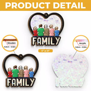 The Most Important Thing In The World Is Family And Love - Family Personalized Window Hanging Suncatcher - Gift For Family Members