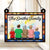 Happiness Is Being Surrounded By Family - Family Personalized Window Hanging Suncatcher - Gift For Family Members