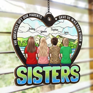 The Greatest Gift Our Parents - Family Personalized Window Hanging Suncatcher - Gift For Family Members, Siblings, Sisters