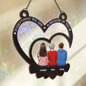 Forever Linked Together - Family Personalized Window Hanging Suncatcher - Gift For Family Members