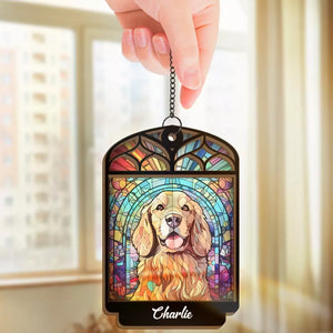 You Will Always Be In Our Hearts - Memorial Personalized Window Hanging Suncatcher - Sympathy Gift For Pet Owners, Pet Lovers