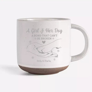 They Lived, They Loved, They Purred - Dog Personalized Custom Pottery Mug - Gift For Pet Owners, Pet Lovers