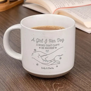 They Lived, They Loved, They Purred - Dog Personalized Custom Pottery Mug - Gift For Pet Owners, Pet Lovers