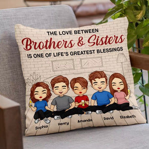 Brothers Sisters One Of Life’s Greatest Blessings - Family Personalized Custom Pillow - Gift For Family Members