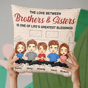 Brothers Sisters One Of Life’s Greatest Blessings - Family Personalized Custom Pillow - Gift For Family Members