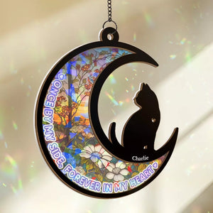 A Meow Is A Message To The Heart - Memorial Personalized Window Hanging Suncatcher - Sympathy Gift For Pet Owners, Pet Lovers