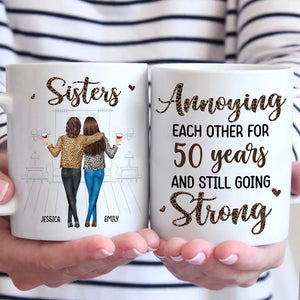 Sisters By Heart, Friends By Choice - Sister Personalized Custom Mug - Gift For Sisters, Siblings