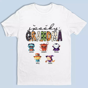 Spooky Grandma Belongs To These Kids - Family Personalized Custom Unisex T-shirt, Hoodie, Sweatshirt - Halloween Gift For Mom, Grandma