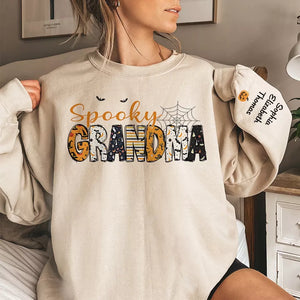 Mom, You’re My Favorite Halloween Witch - Family Personalized Custom Unisex Sweatshirt With Design On Sleeve - Halloween Gift For Mom, Grandma