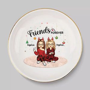 Our Memories Are Countless - Bestie Personalized Custom Jewelry Dish - Christmas Gift For Best Friends, BFF, Sisters